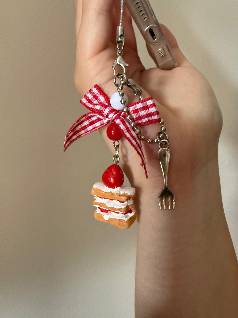 Strawberry Cake Phone Charm